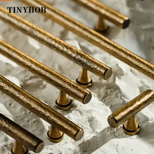 Đồ nội thất tủ tủ quần áo ngăn kéo kéo xử lý C-5950 Bắc Âu Retro đồng làm bằng tay nắm cửa tủ bằng đồng rắn - Product Image 2