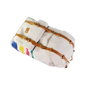 Sac à dos en toile imperméable de couleur bonbon unisexe fabriqué au Vietnam, capacité 30-40L, pour l'école et l'université - Product Image 4
