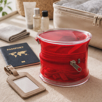 Sac à main cylindrique en PVC isolé, résistant à l'eau, avec fermeture éclair, portable, taille et capacité personnalisables