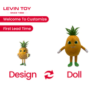 Cartoon Fruit Groente Pluche Speelgoed Realistische Simulatie Appel Banaan Aardbei Peper Oranje Watermeloen Wortel Pp Katoen