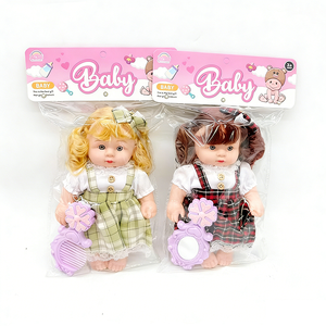 <b>Compact</b> 27cm talking baby doll with <b>mirror</b> comb soft PVC for party favor nursery room home decoration - Product Image 2