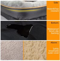 Großhandel Orthopädisches Memory-Foam-Hundebett mit Abnehmbarem Waschbarem Bezug Gelenkstützendes Schlafbett für Mittelgroße und Große Hunde
