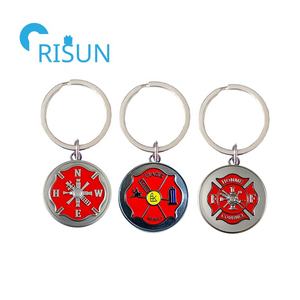 Llaveros de <span class=keywords><strong>bombero</strong></span> con esmalte 3D personalizado, llaveros de <span class=keywords><strong>bombero</strong></span> - Product Image 2