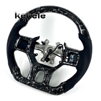 Personnalisé pour Dodge Ram 1500 2500 3500, accessoires intérieurs de voiture, style forgé blanc-noir, cuir, fibre de carbone, volant