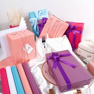 2025 nouveau papier d'emballage cadeau de mariage de conception 43x300cm rouleau vierge jetable en silicone enduit - Product Image 5