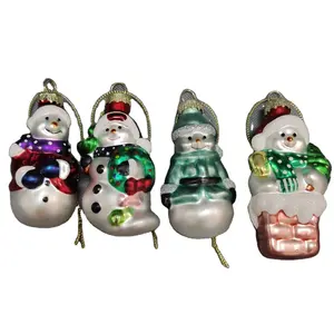 定制雪人悬挂装饰品设计手工圣诞树装饰品环保