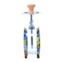 Nouveau design 2026 – Chicha portable en acrylique coloré avec double tuyau et crochet, écologique et durable, vente en gros