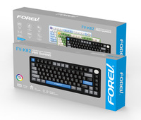 Clavier mécanique K82 2,4 GHz sans fil, non rétroéclairé, dôme, co-marqué, avec joint, tri-mode, interface USB 3.0, 107 touches, nouveau