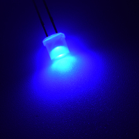 Diodo LED Diffuso 5mm con Lente Piatta a Cappello, Indicatore Luminoso Bianco Caldo, Rosso, Blu, Verde, Giallo, 3V 2V