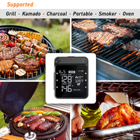 EasyBBQ NC01 termometer panggangan BBQ nirkabel pintar dengan tampilan LCD ABS bahan plastik pemindai daging OEM/ODM didukung