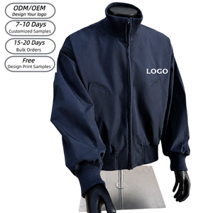 Factory Custom Oversized Washed Bomber Stand Fall Zipper <b>Jacket</b> 8058 Unisex Streetwear Loose Stand Collar Windbreaker <b>Men</b> Coat - Product Image 1