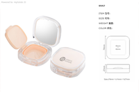 Acrylique carré vide crème air BB étui à coussin pressé compact 20g étui à poudre récipient cosmétique pour le maquillage