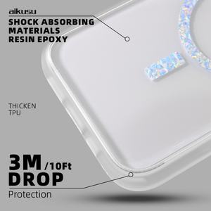 Funda para Teléfono 3D con Impresión UV para iPhone, Transparente, Esmerilada, TPU, con Purpurina, Anillo Magnético, para iPhone 16 15 14 13 Pro Max - Product Image 6