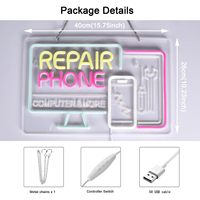 Réparation de téléphones, enseignes néon LED à intensité variable, alimentées par USB, lumière d'ambiance, décoration de vitrine, lumière indicatrice de rue, personnalisable 5V