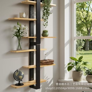 Wooden Wall Mounted <b>Shelf</b> 3 Tier Floating Storage Rack For Living Room <b>Bedroom</b> Study - Product Image 4