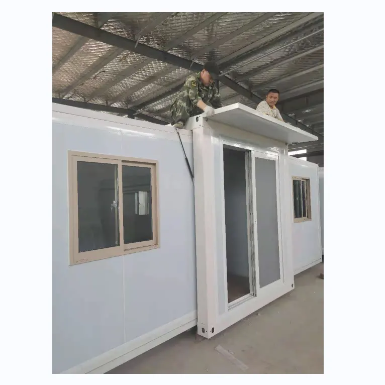 20ft 40 Ft AU USA Tiêu Chuẩn Sang Trọng Cabin Prefab Trại Kim Loại Modular Nhà Đúc Sẵn Di Động Mở Rộng Container Nhà