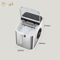 Machine à glaçons électrique portable RONCHI - Acier inoxydable, capacité de 12 kg/24h, écran tactile, pour la maison, la voiture et l'extérieur