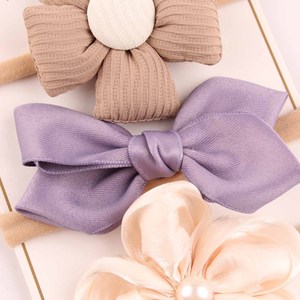 Juego de 3 diademas de nailon para bebé de 0 a 3 años, con lazo de flores, paquete de tarjetas OPP, accesorios para el cabello para niñas pequeñas - Product Image 6