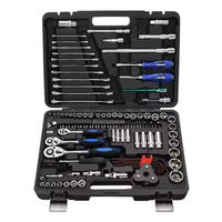 Kit de Herramientas para Reparación de Automóviles, Juego de Llaves de Mano para Mecánicos de Automóviles, 108 Piezas, Juego de Llaves de Tubo, 216 Piezas, Juego de Llaves de Tubo Multifunción