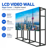 Écran mural vidéo LCD HD industriel 24/7, haute fiabilité, multi-panneaux, pour centre de commande, contrôle du trafic et sécurité