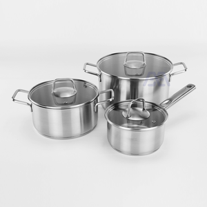 Ensemble de casseroles et casseroles en acier inoxydable AXA 3 pièces, technologie allemande de qualité supérieure, compatible avec l'<span class=keywords><strong>induction</strong></span> en acier inoxydable <span class=keywords><strong>18</strong></span>/<span class=keywords><strong>10</strong></span> - Product Image 1