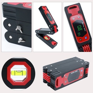 Niveau numérique pliable rouge, jauge de niveau à 3 volets, outil de mesure multi-<span class=keywords><strong>angle</strong></span> en alliage <span class=keywords><strong>d</strong></span>'aluminium pour divers coins et escaliers - Product Image 6
