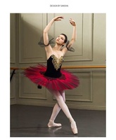 Traje de Ballet Profesional Tipo Pancake para Adultos y Niñas, Vestido de Danza con Tutú, Spandex/Algodón Orgánico, Ropa de Actuación