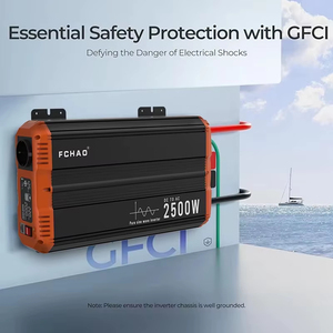 Inversor de Corriente FCHAO de 2500 Vatios y 50Hz con Doble Enchufe, de CC 12V a CA 220V/230V, para Hogar, Viajes y Exteriores, Onda Sinusoidal Pura - Product Image 4