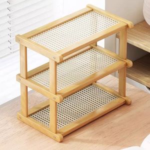 Factory direct sales of small desktop display shelves, drainable <b>teacup</b> storage racks, and multi-layer purple clay teapot - Product Image 2