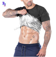 Sweat-shirt à manches courtes pour hommes, gilet de sport moulant, compression abdominale, robe de yoga, gilet corset, t-shirt ajusté pour hommes