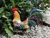 Lampe solaire Deko, applique murale, éclairage solaire fait main, Style attrayant, grande tête, coq de jardin en paon, à bas prix