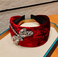 Neues Retro-Haarband aus Goldsamt in Unifarben, Dehnbares Breites Stirnband, Hochwertiges Warmes Kopfband zur Abdeckung von Weißem Haar