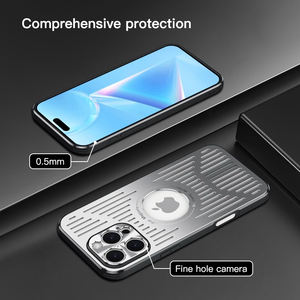 Étui de téléphone magnétique antichoc en alliage d'aluminium à dissipation thermique adapté aux iPhone 12, 13, 14, 15, 16, 17 - Product Image 2