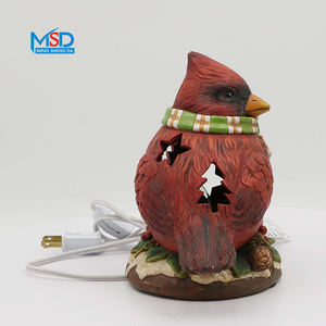 Figurine de Cardinal en Résine Personnalisée de Haute Qualité avec Lumière LED Rouge, Ornement de Table pour Noël, Oiseau de Noël - Product Image 6