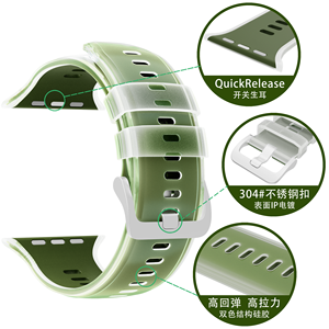 <span class=keywords><strong>Bracelet</strong></span> de montre en silicone bicolore souple pour le sport, compatible avec <span class=keywords><strong>Apple</strong></span> <span class=keywords><strong>Watch</strong></span> - Product Image 3