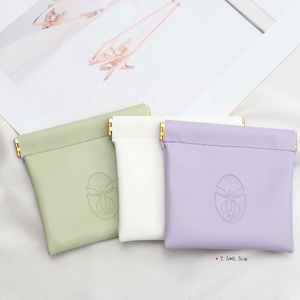 Custom Colorful Pu Leather Earphone Lipstick Cosmetic <strong>Coin</strong> Storage Closed Magnet Bag Small <strong>Emboss</strong> Jewelry Packing Leather <strong>Pouch</strong> - Product Image 2