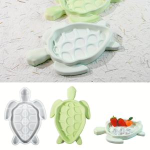 Turtle-Shaped Resin Crafts Storage Tray Gypsum Plate with Silicone Mold