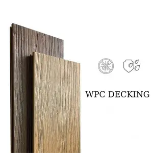 WPC наружная плитка прочная Экструзионная древесно-пластиковая композитная настила для сада