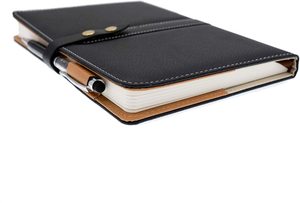 Set di Quaderni Premium LABON con Copertina Rigida <span class=keywords><strong>in</strong></span> Ecopelle Morbida con Fibbia (Nero), Portapenna e Penna - Product Image 3