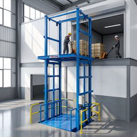 Monte-charge électrique pour entrepôt, prix usine 20%, entraînement par vérin hydraulique, élévation 16m, commande sans fil, en acier