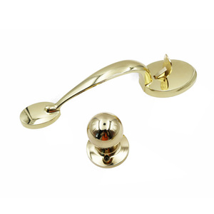 มือจับประตูหน้าบ้านคุณภาพสูงแบบฝังพร้อมชุดล็อคแบบฝัง ทนทาน สีทอง ดีไซน์ทันสมัย พร้อมชุดมือจับประตูแบบฝังและชุดลูกบิดประตู - Product Image 4