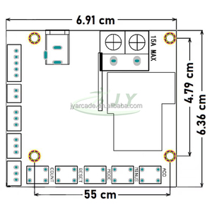 JY Factory TM-30 DC 12V 15A Placa de control de temporizador operada por monedas con contador integrado de 9 dígitos, pantalla de tiempo con recordatorio de balance y función de cero en inglés - Product Image 6