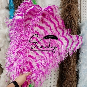 <span class=keywords><strong>Plumes</strong></span> d'autruche naturelles rayées de 60 à 65 cm en gros pour costumes de carnaval et décorations de festival de samba - Product Image 5
