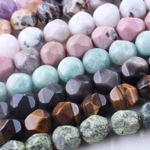 Zhe Ying 8/10mm mặt kim cương cắt đá hạt đá tự nhiên đá quý lỏng mặt tăng cắt đá hạt đối với trang sức làm - Product Image 2