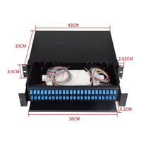 48-Core ODF Fiber OpticSC/UPC/APC port LC 96 konektor inti digunakan untuk jaringan FTTH 4G kompatibel Panel Patch 24-Core