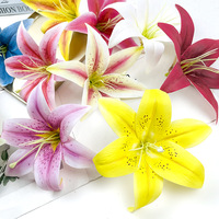 Aierflorist Fleurs artificielles en soie, grandes fleurs de lys pour la création de coiffes DIY, les décorations florales de lieux de mariage et les murs floraux