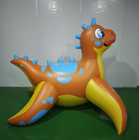 Jouet de piscine Dragon Ride-On bleu et blanc, jouet de piscine Dragon gonflable géant, Dragon gonflable de grande taille