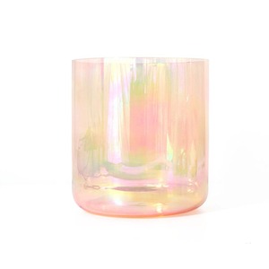 Bol chantant en cristal transparent dégradé orange, instrument de guérison sonore en quartz pour la méditation et le yoga - Product Image 6