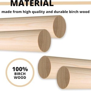 Wooden Round Stick Craft Material Long Solid Wood Rod For DIY Projects And <b>Clothes</b> <b>Rack</b> Making - Product Image 2