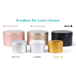 1oz 2oz 6oz 8oz 12oz 16oz Metal <b>Container</b> Packing Tin <b>Boxes</b> for Candle Aluminum Round Packing Jar Tins for Candles - Product Image 3
